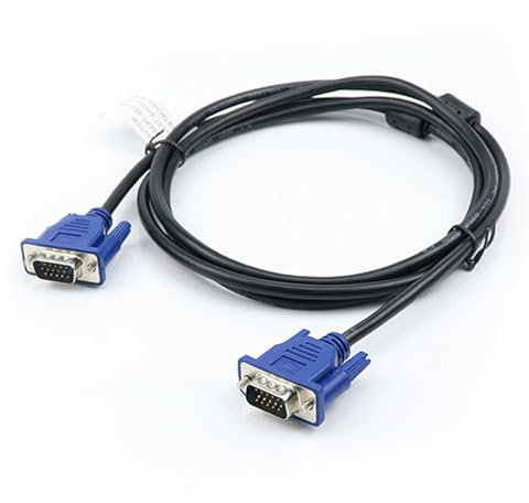 Cable Adaptador VGA Modelo Clásico Blue Head, Transferencia de Larga Distancia, Imagen de Alta Definición, Rendimiento Estable, Duradero y Confiable, Equipado con Anillo