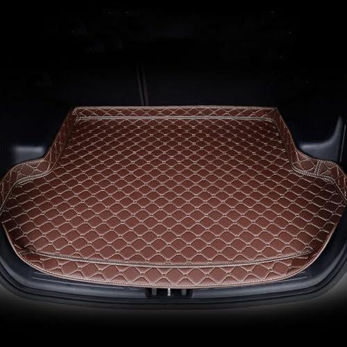 NIVQH Auto Leder Kofferraummatten FüR Jeep Compass 2017-2020(with Audio),Langlebiges rutschfest Kofferraum Kratzfest Wasserdicht Interieur ZubehöR,A/Coffee
