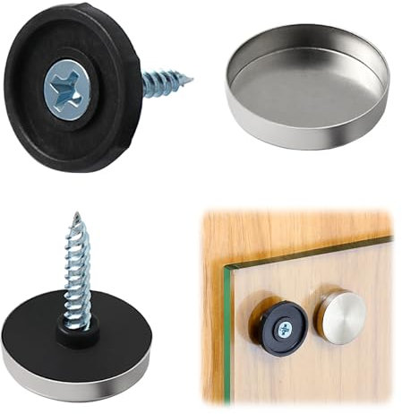 SANTUO 20pcs Stainless Steel Mirror Screws,Mirror Nails with Decorative Caps,Mirror Screws with Washers for Mirrors Tables Wardrobes Bath Plates Glass Furniture Glass Signs