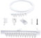 FOGAWA 2m Riel de cortina, rieles para cortinas de techo, riel cortina flexible plegable, sistemas de cortina riel techo para cortinas, rieles de cortina de ducha, separadores de ambientes, blanco