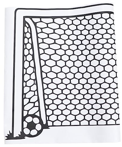 Angoily Fußball Wandaufkleber Fußballnetz Selbstklebend PVC Wandtattoo Graffiti Schnitzerei Kreative Wanddeko für Zuhause Jungen Fans (Schwarz)
