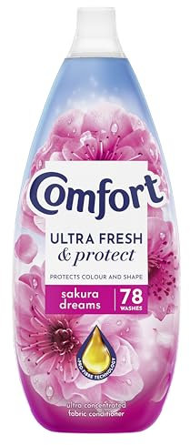 Comfort Ultra Fresh & Protect Sakura Dreams Fabric Conditioner softener with Pro-Fibre Technology Protects Colour and Shape 78 washes (1.17 L)