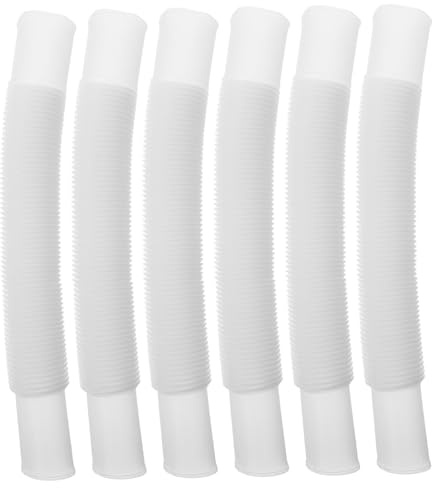 Generic Tubo di Scarico Flessibile 70cm per Bacinella Shampoo Pvc Bianco 6 Pezzi Facile Installazione Portatile per Lavaggio Chioma a Letto Anziani Ragazzo Ragazza