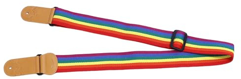 Irfora Regenbogen -Gitarrengurt, Verstellbare Länge, Erweiterte Gitarrengurt mit Picktasche, Universelle Kompatibilität, Gradstock -Krawatte, Premium -Stoff für Akustik, Elektro-, (6 farbig)