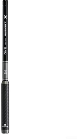 DAZZLEEX Mini canne à pêche télescopique en fibre de carbone portable ultra légère 28 cm réglable en longueur 160 cm-270 cm Noir (28340-K270)