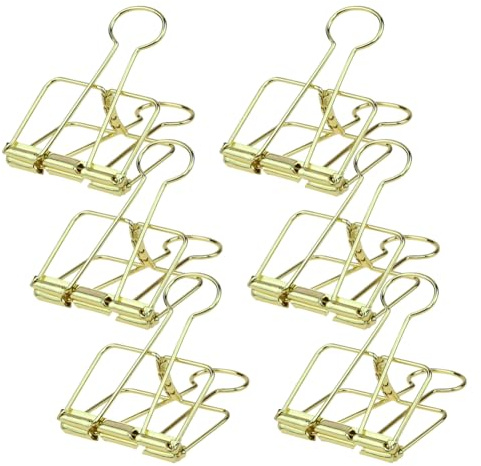 6 clips huecos extra grandes de 51 mm, clips de papel de cola larga, clip de alambre de metal grande, abrazaderas de papel jumbo, clip de archivo ligero, suministros de oficina, sujetadores para el