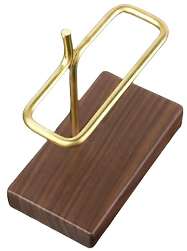 Gatuida Support Porte Filtre à et Laiton Rangement Compact pour Papier Filtre Organiseur de Comptoir pour Maison Bureau et Café Design Vintage et Élégant