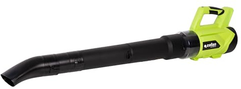 Cofan Souffleur de Feuilles à Batterie 20 V avec 2 Vitesses, Débit d'air jusqu'à 9,6 m3/Min, 22500 TR/Min, Design Compact avec Tube démontable, Batterie et Chargeur Non Inclus