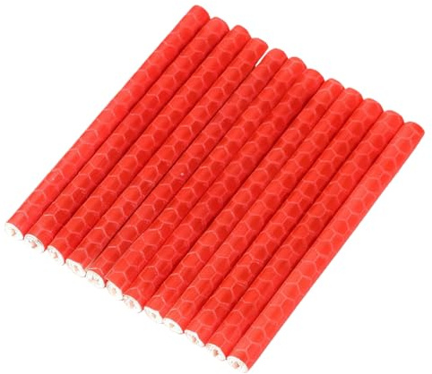 Reflektierende Speichenabdeckung aus Kunststoff, 7,5 cm lang, Reflektoren, reflektierende Schläuche für Nachtfahrten, 12 Stück(Orange)