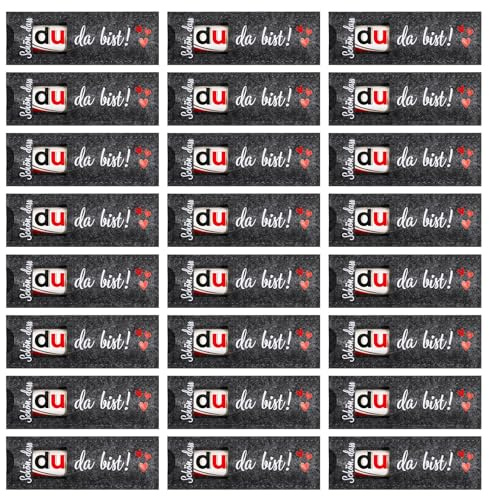HDFHDF 24 Stück Schön Das Du Da Bist Filz Schokolade Verpackungsbeutel Gastgeschenke Hochzeit Gefühl Geschenk Danke für Sie Geburtstag Abschluss Veranstaltung（Schwarz）