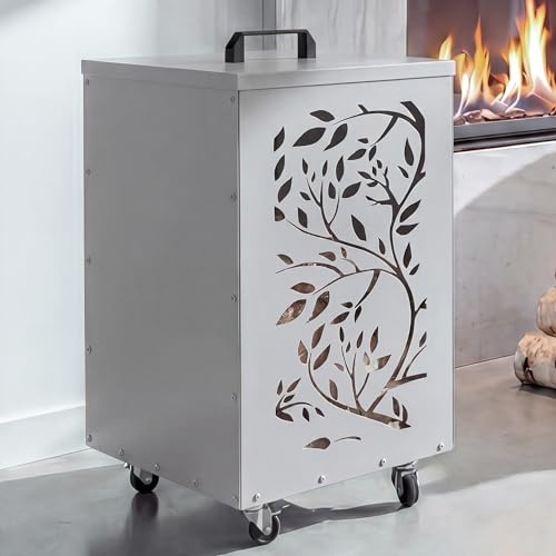 Mendler Bac à granulés HWC-Q30 Ranken, bac de Rangement pour granulés, par Exemple pour Aliments pour Animaux, Pieds à roulettes, 64 x 36 x 36 cm - Blanc-Gris Clair