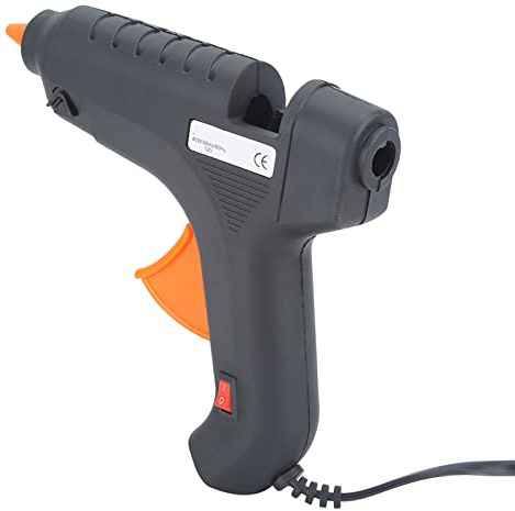 Qudinip Pistola per Colla a Caldo 12V 40W Potente Strumento di Creazione per Progetti Fai da Te Decorazioni per la Casa e Riparazioni Design Ergonomico in PVC 16,2x14,5 Cm