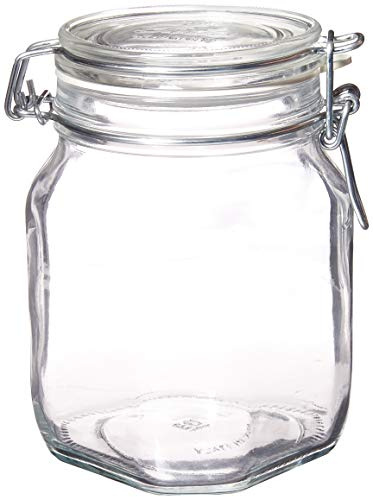 Bormioli Rocco Fido Klarglas mit 85 mm Dichtung, 1 Liter (2 Stück)