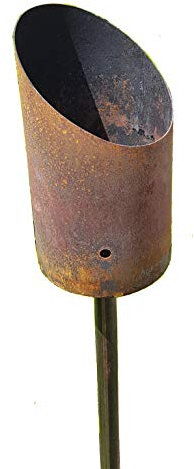 Intelmann Gartenfackel Stahl Rost Toilettenpapier-Fackel Klopapier-Fackel Rostoptik