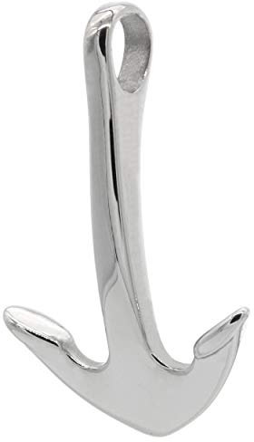 NaturSchatulle Edelstahl Anker Anhänger Silber 4x3cm Kettenanhänger Schmuck Herren Ketten Zubehör Basteln Schmuckherstellung DIY