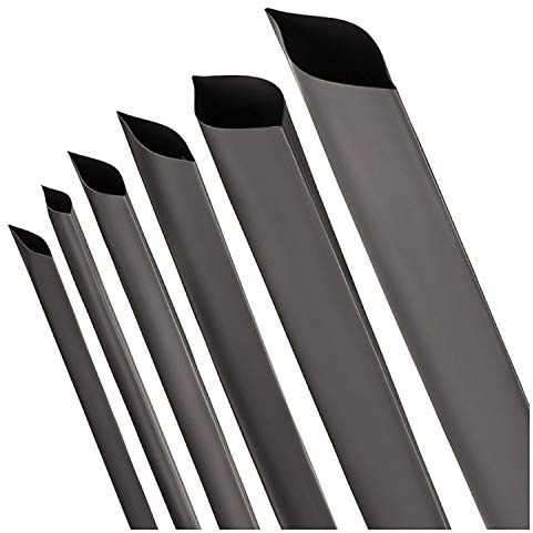 ISOLATECH Guaina Termorestringente Ø2inch (50mm) x 50ft (15m) 2:1 | Nero, Poliolefina, Senza Adesivo, Senza Scritte, Resistente ai Raggi UV, Isolamento di Cavi