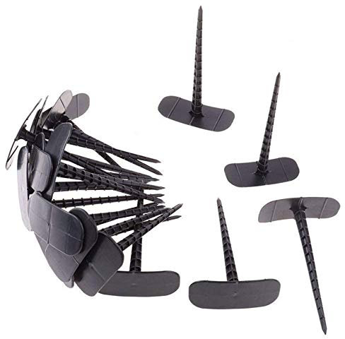 FCS Garden Grapas de sujeción, Grapas para Suelo, Adecuadas para la fijación de la Tela Anti malezas, Negro, 14CM (Size : 100PCS)
