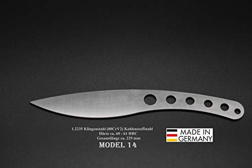 Rohling Messer Model 14 / 229mm Poliert Messerbau Messerstahl Messerklinge Klingenrohling Jagdmesser