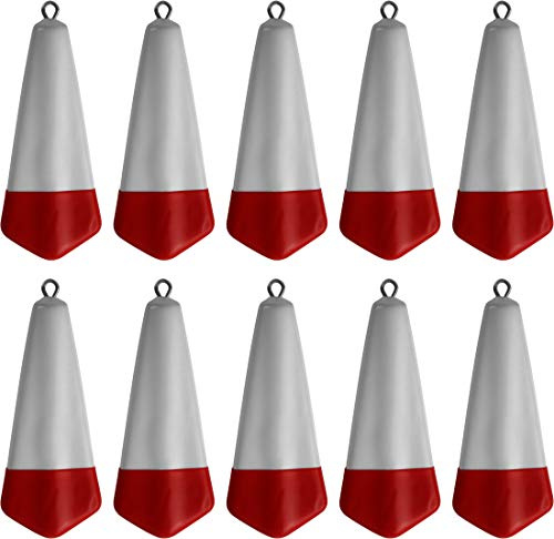 Storfisk fishing & more 5er oder 10er Set Heringsgewichte aus Eisen, mit Öse, für Heringspaternoster, gummiert, Gewicht:40 Gramm, Stück:10 Stück