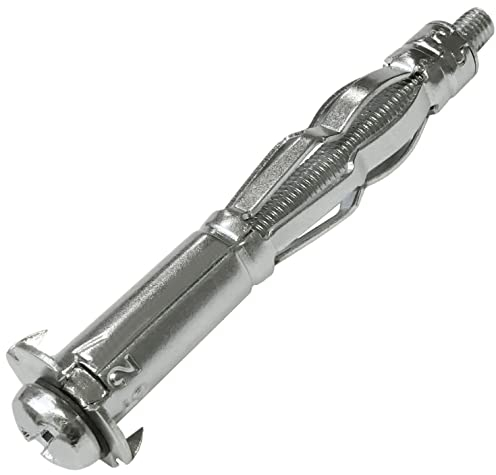 AERZETIX - C57490 - Lot de 10 Chevilles d'expansion Ø10x65 mm pour plaques de plâtre Corps Creux en métal - avec vis M5 - Fixation en cloison sèche - Couleur Argent