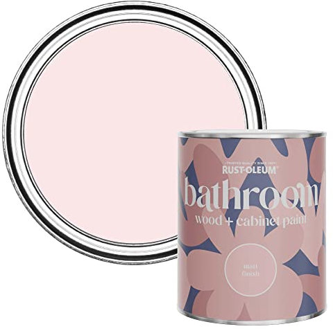 Rust-Oleum feuchtigkeitsresistente rosa Badezimmerholz- und Schrankfarbe in Matt Finish - Erdbeer-Vanille 750ML