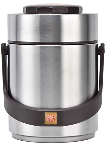 ROFRA 2,3 L Isolierte Thermoskanne für Heiße Speisen, 304 Edelstahl-Lunchbox, Thermal Lunch Box, Lunch Box Set, Lunch-Aufbewahrung für Picknick-Büro-Reiseschule (2.3L (three layers),Silver)