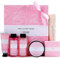 SPA LUXETIQUE Set Bagno Regalo Donne – 6Pcs Set per la Cura del Profumo di Rosa da Viaggio, Gel Doccia, Lozione per il Corpo, Bagnoschiuma, Borsa in Tela con Coulisse, Regalo Festa della Mamma