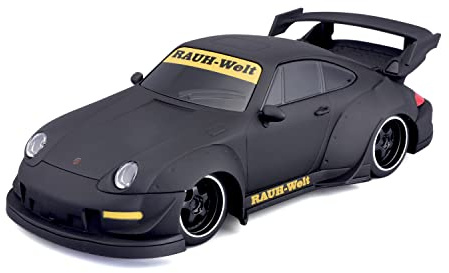 Maisto Tech R/C Porsche 993 RWB: Ferngesteuertes Auto im Maßstab 1:24, 2,4 GHz, mit Pistolengriff-Steuerung, ab 5 Jahren, matt schwarz (581533)