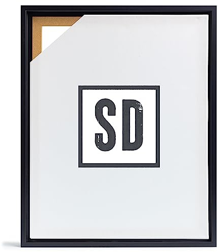Stallmann Design Schattenfugenrahmen für Keilrahmen | 90x90 cm | schwarz | MDF Rahmen für Leinwände mit Tiefeneffekt | mit Montagezubehör | Rahmen ohne Glas und Rückwand