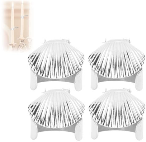 LenTLy Ljussläckare, 4 Delar Järn Automatisk Ljussläckare Dedikerad Lätt Värmebeständig för Restaurang (Silver)