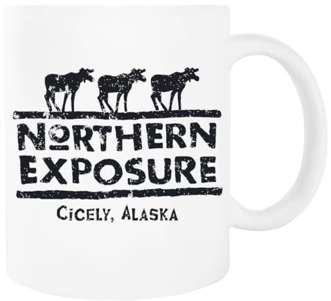 Northern Exposure Logo Worn Blanca Taza De Cerámica Para Beber