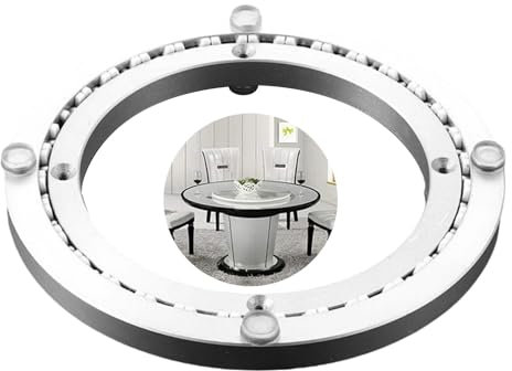 Hoiweqr Tischplatte Dreh Drehteller Kugellager, Glatte Drehplatte, Rotierende Lager Turntable, Runder Aluminiumlegierung Drehteller, Antirutsch-Gummimatten (Size : 20CM(7.8INCH))