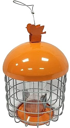 Vogelfutterhaus Vogelfutterspender Runder Vogelhäuschen Aus Metall Für Den Innenbereich, Balkon, Für Aufhängen, Für Den Außenbereich, Dekoration Futterhaus für Vögel Vogelfutterstation