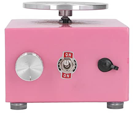 Mini-Töpferscheibe für, Rosa, Stabiler Drehteller, Kompakte Töpferscheibe für, Eltern-Kind-Interaktion, DIY-Töpferprodukte (EU-Stecker)