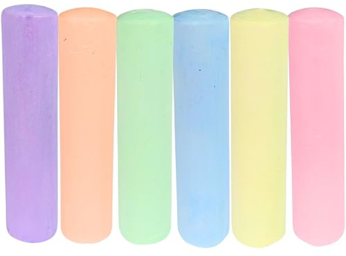 Best Sporting Neon - Gesso per pittura stradale, confezione da 6 pezzi, per bambini e adulti, gesso colorato in colori vivaci, ideale per strada e cortile, facile da maneggiare e solubile in acqua