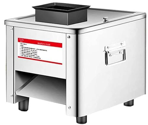 QXIWAOE Affettatrice per Carne migliorata, affettatrice elettrica Commerciale per Carne, Acciaio Inossidabile 350 libbre/Ora, per fette, Strisce, cubetti, 2,5 mm