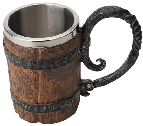 Taza Para Beber Vikinga - Jarra De Cerveza De Barril De Madera De