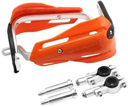 NMBZVE Schutzausrüstung Motorrad Handschützer Abdeckungen Griff Schutz 22MM 28MM Dirt Bike Teile Für Y&amaha Für Enduro Motocross Handprotektoren(Orange)