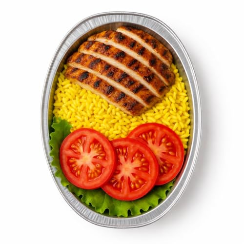 Eco Leaf 10 Pack of 17 Inch Oval Disposable Aluminium Foil Platters – Silver Embossed Large Serving Trays, Recyclable, Durable, Lightweight & Disposable, Ideal for Parties, Catering, BBQs, Weddings