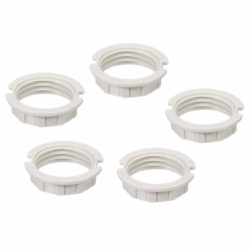 FYHJNC G9 Light Socket Rings Lamp Shade Holder Adapter Ring Replacement for Light Fixtures, White Pack of 5