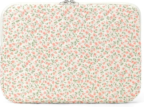 Starnearby Housse pour Ordinateur Portable 13-14 Pouces, Pochette Ordinateur Portable Motif Floral, Compatible avec Macbook Air 13 Pouces, Macbook Pro 13 14 Pouces, Neo 13 Pouces