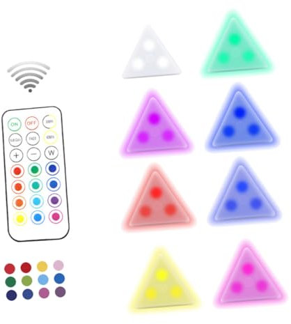 HOMSFOU Dekoratives Nachtlicht Mit Rgb Farbwechsel Leds Und Rgb-leuchten Für Schlafzimmer-wandleuchte Atemlampe Mit Fernbedienung Und Einfacher Anbringung