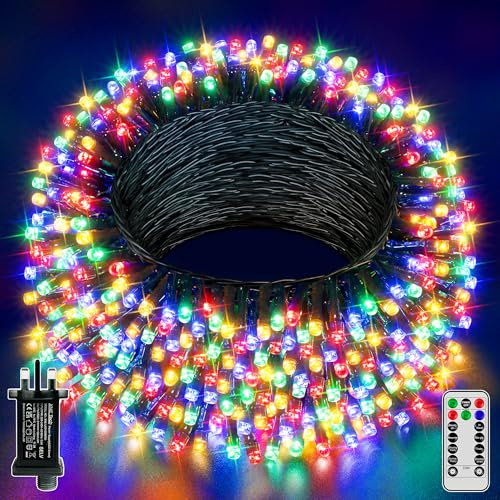 Hopexy Fairy Lights Outdoor, 20m 200 LEDs Waterproof Fairy Lights Plug in, Multicolour String Lights Mains Powered/Remote/8 Modes/Timer/Indoor/Outside Lights for Garden Party Decorations