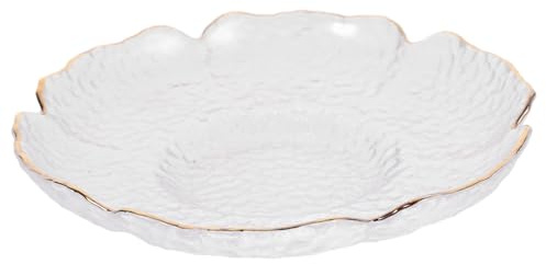 ULTECHNOVO Posavasos de Vidrio con Dorado Resistente al Calor y Antiescaldado para Tazas de Café y Té Diseño Floral Elegante Grueso y Fácil de Limpiar para Uso Doméstico y Portátil