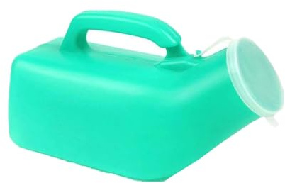 Urinarios for hombre (paquete de 2), 1200 ml, de plástico grueso, con tapa, reutilizables, portátiles, for viaje.