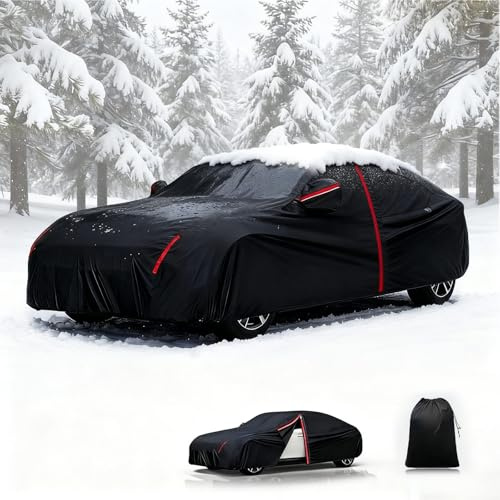 Waterproof Car Cover for Jeep Compass 2007-2018, All Weather Outdoor Car Cover Anti-Rain and Snow, Anti-Frost, Anti-Aging Four Seasons with Right Side Zipper