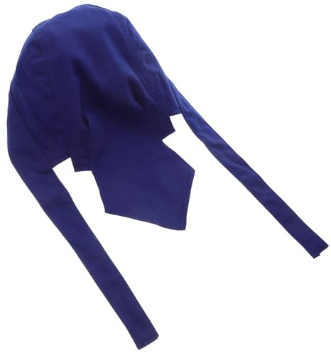 DIYEAH Bonnet de Protection pour Soudeur en Coton Épais Ignifuge, Calotte Ajustable Bleu Bandeau Anti-poussière, Casquette de Sécurité Respirante pour Travail en Atelier et Chantier