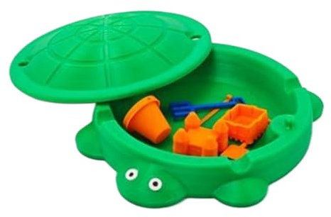 Desktop Turtle Sandbox - Covered Sandbox with Sand Tools | 3D Printed Tabletop Animal Decor for Kids Boys Girls, Indoor Outdoor Garden Beach Backyard Park Playground Desk