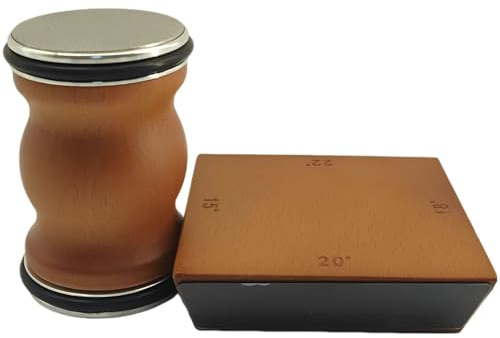 Aiguiseur à couteaux rotatif avec guide d’angle, pierre diamant, affûtage double face, manche en bois, base en métal, format compact pour couteaux de cuisine, pour un affûtage précis et régulier