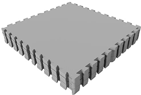 GORILLA SPORTS® Skyddsmattor set – 8 fyrkantiga mattor, 60 x 60 cm, 2,88 m², tjocklek 1,2 cm, Eva, färgval – golvmatta, golvskyddsmattor, pusselmattor, underläggsmatta, träningsmattor